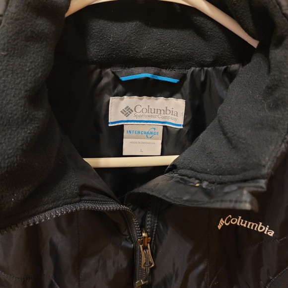 Columbia Double Layer Interchangable Purple/Pink Patterned Snow Sports Jacket - Picture 9 of 10